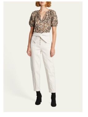 Ulla Johnson Cream High-Waist Pants